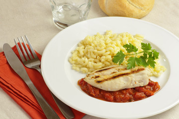 escalope de poulet et coquillettes 29042015