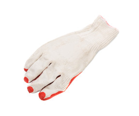 Construction gloves orange white.