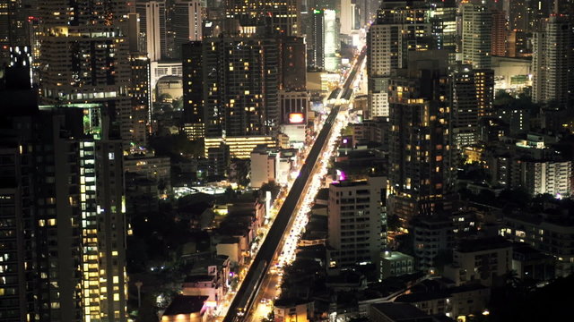 Bangkok city at night, Thailand
