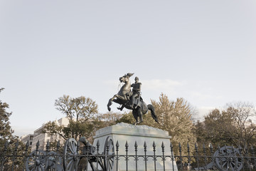 Fototapeta premium Lafayette Square, Statue of President Jackson, Washington DC