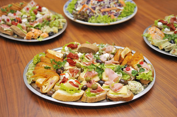 Food on table