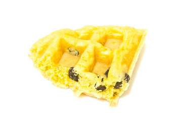 Waffle on white background