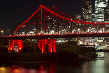 Fototapeta na wymiar The iconic Story Bridge in Brisbane, Queensland, Australia