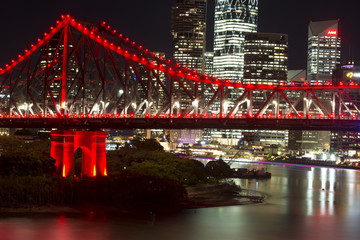 Panele Szklane  Słynny Story Bridge w Brisbane, Queensland, Australia