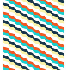 Seamless bright fun abstract wave pattern