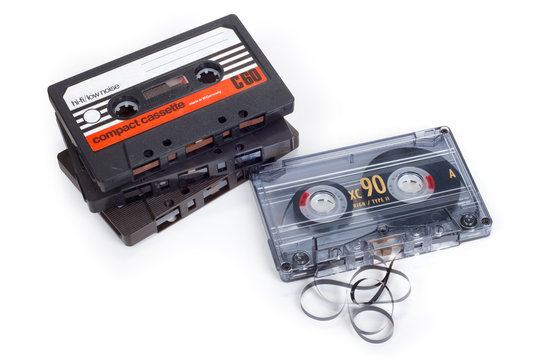 Compact Cassettes and Tape. Includes Clipping Path.