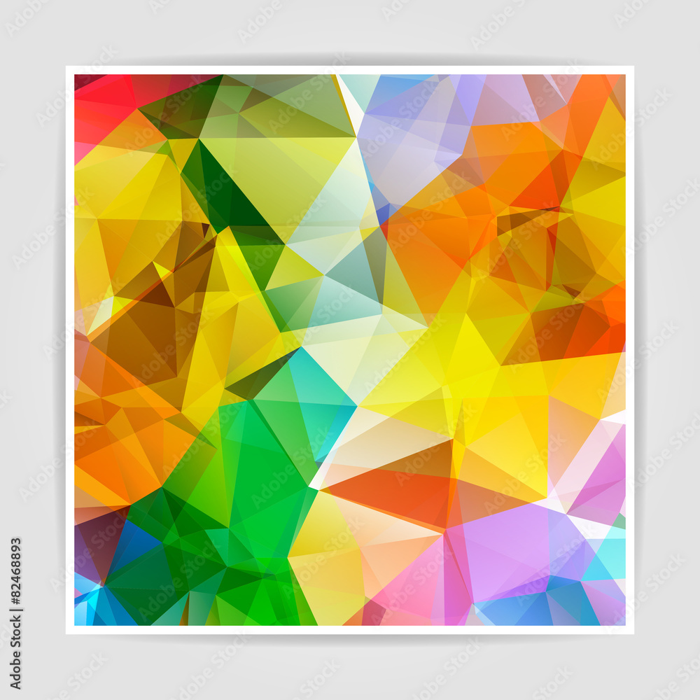 Poster abstract colorful triangle polygonal background