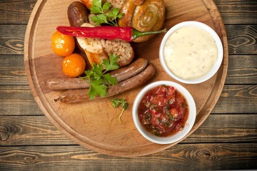 German. Sausage with cabbage