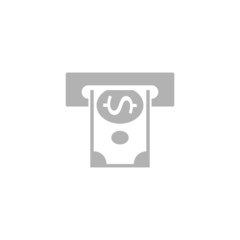 Simple symbol issuing or receiving money from an ATM.