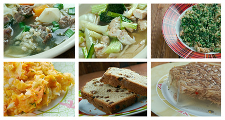 Irish,Scottish  and British cuisine.