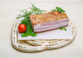 Raw bacon