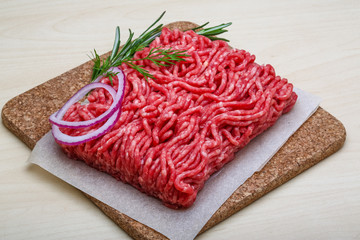 Raw beef minced meat