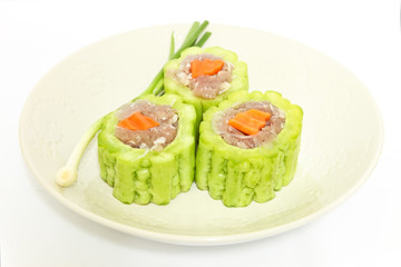 raw material for Bitter Melon Soup in minced pork Broth..