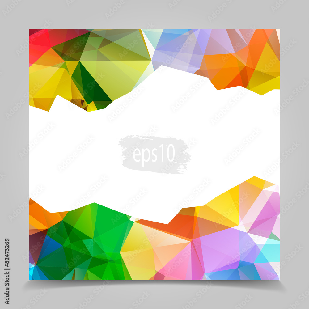Poster abstract colorful triangular polygonal geometric background