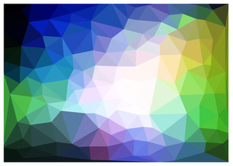 キュビズム背景_濃い虹色光