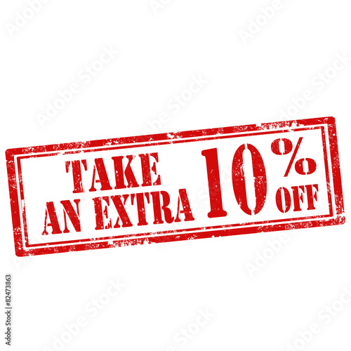 "Take An Extra 10 Offstamp" Stock image and royaltyfree vector files