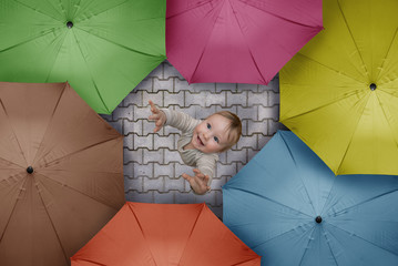 child in rain
