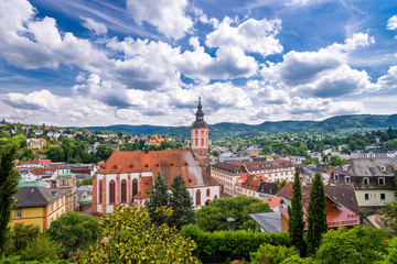 Fototapeta na wymiar Panorama über Baden-Baden