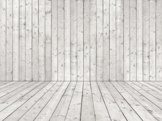 Shabby look white empty room