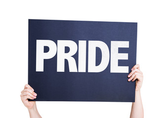 Pride card isolated on white