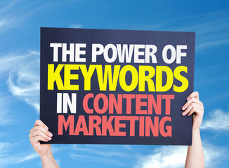 The Power of Keywords in Content Marketing card with sky