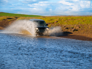 Fording offroad car