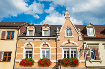 Backsteinfassade in der Altstadt, Gengenbach