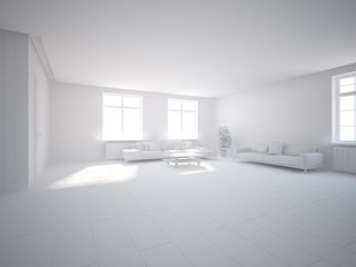 white interior design