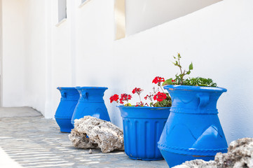 national greek white-blue decor.