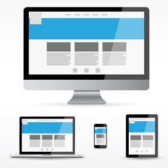 Modern digital tech device collection