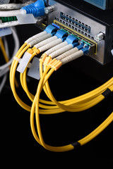 Fiber optic connecting on core network swtich