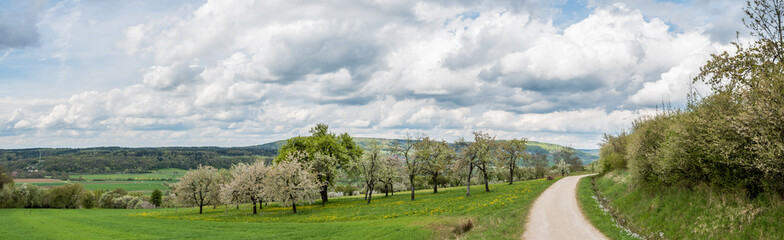 Fototapeta na wymiar Panorama bei Kirchehrenbach