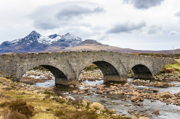Fototapeta na wymiar Old Stone Bridge, Isle of Skye, Scotland