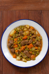 meat with vegetables in dish