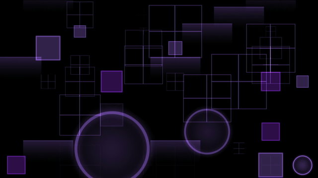 Flashing Purple circles and squares