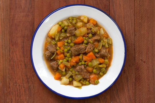 meat with vegetables in plate