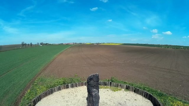 menhir stone Kamenny pastyr,Klobuky,Czech republic