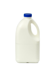 Bottle of milk isolated on white background