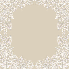 Flower ornament frame