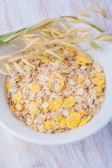 Breakfast muesli with dried seeds