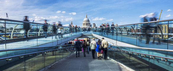 Panoramic view of the Millenium footbridge