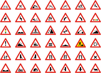 Traffic signs collection - vector