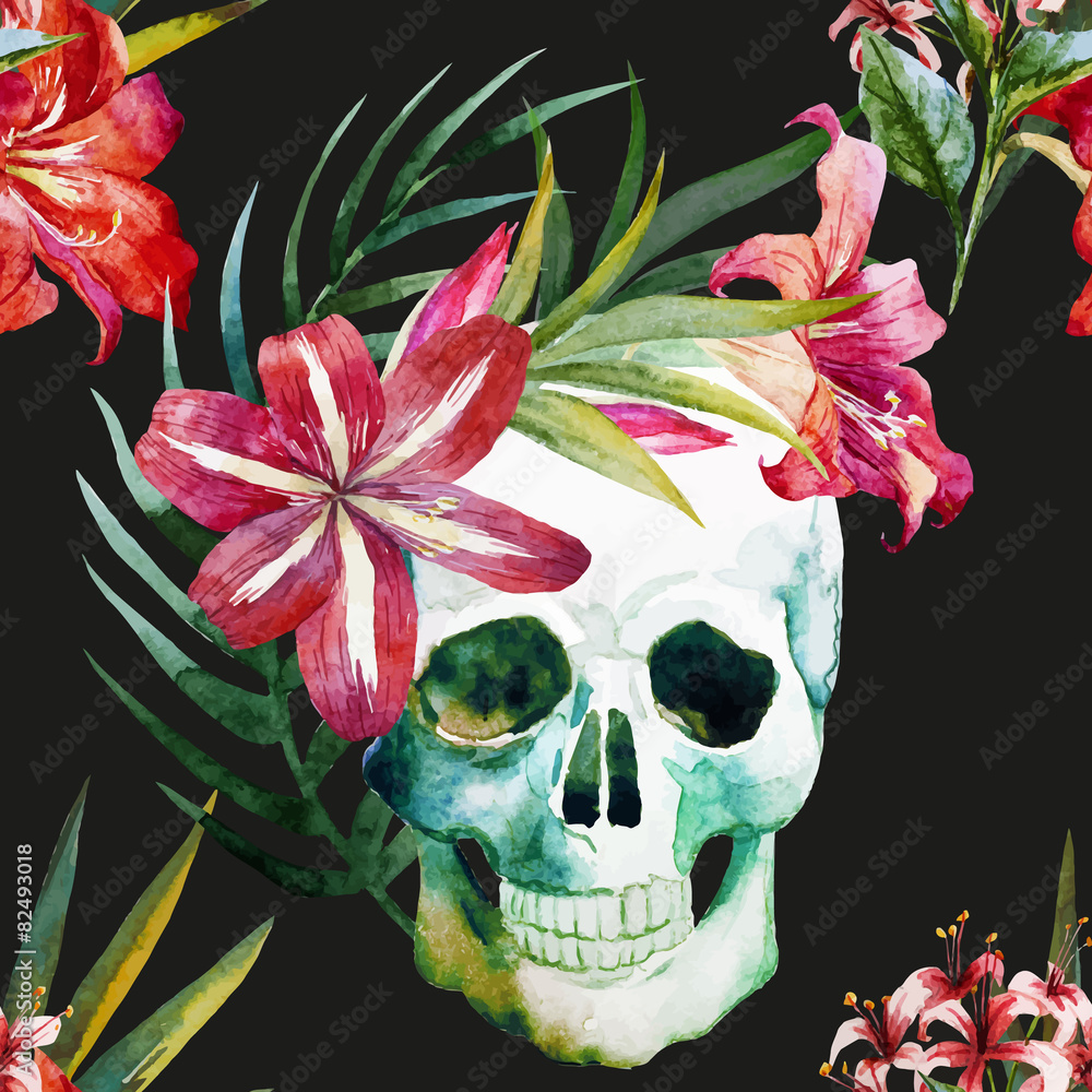 Wall mural Skull pattern