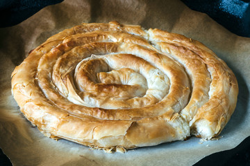 Traditional Greek cheese pie