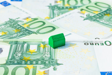 Concept house, pay bill, income euro