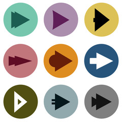 Arrow icon set vector