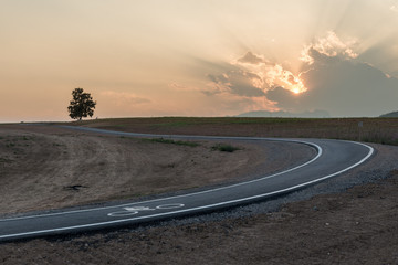 Bicycle path in the park