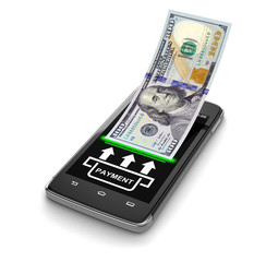 Touchscreen smartphone with dollar 