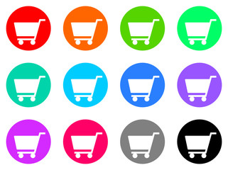 cart vector web icon set