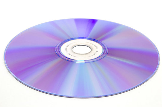 DVD disc on white background, dvd-r, dvd-rw isolated